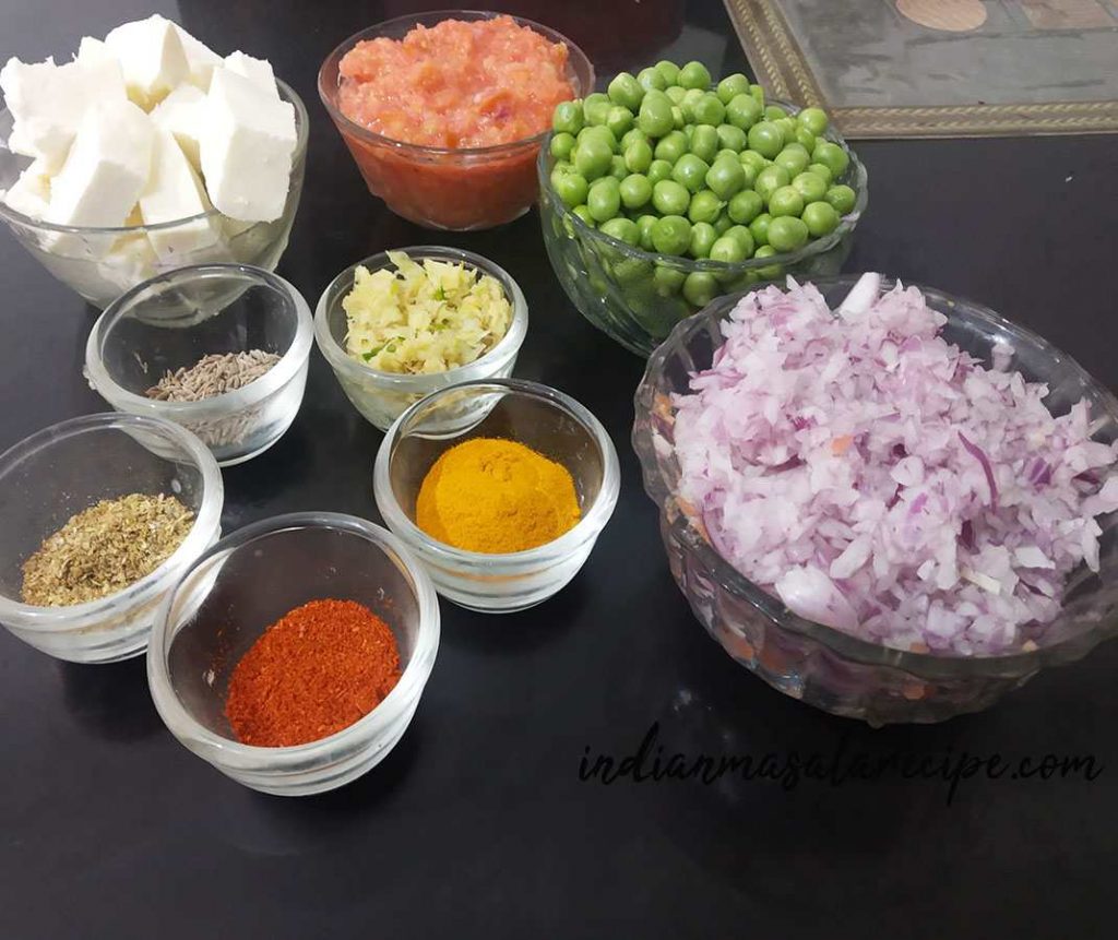 ingredients-for-matar-paneer-recipe